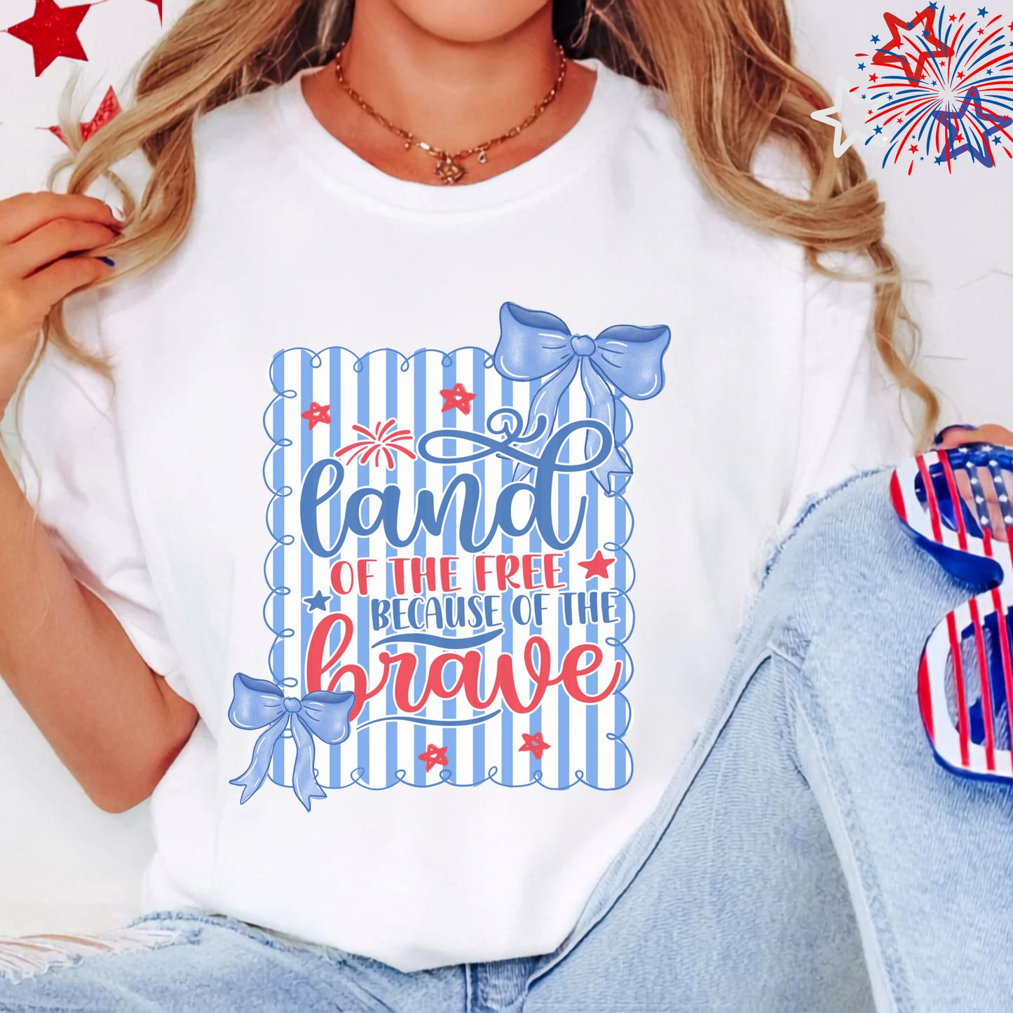 Land of the Free Patriotic Shirt, Customizable USA T-Shirt, Independence Day Tee, Soft Cotton Top, Gift for Patriots, American Pride
