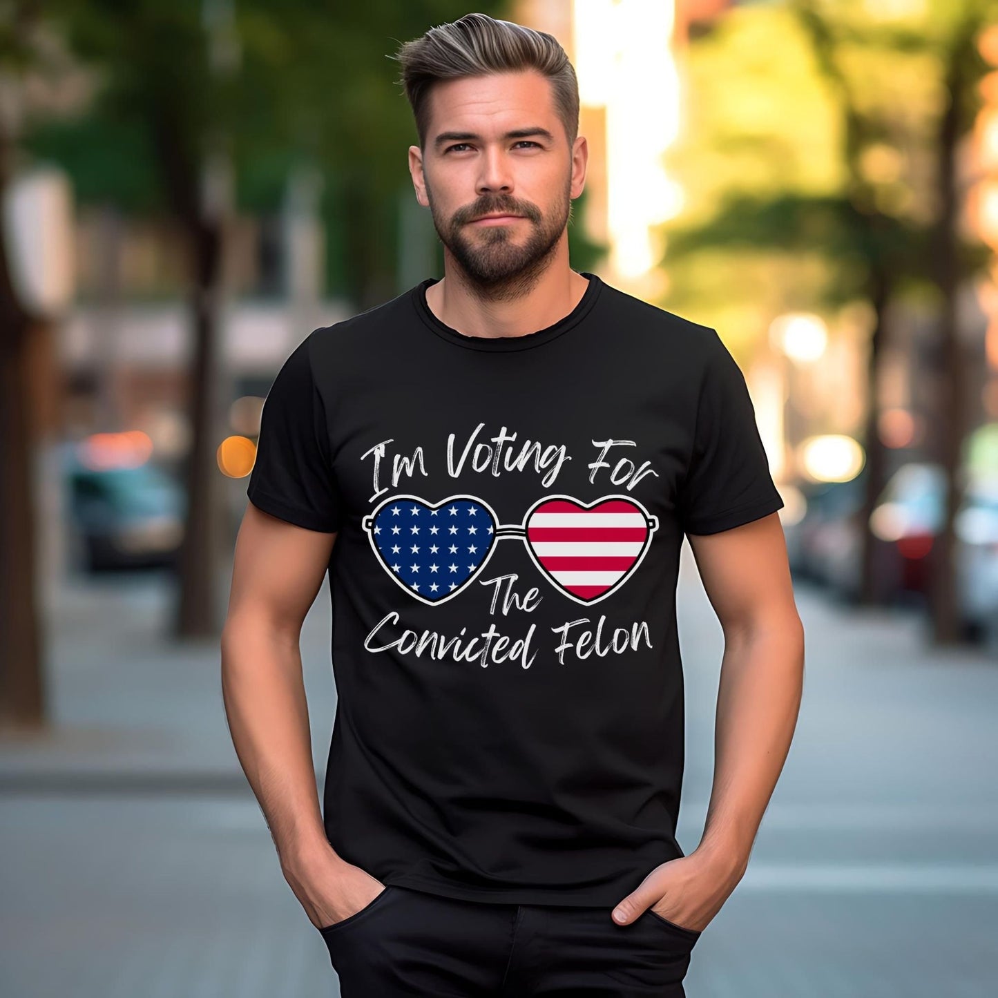 I'm Voting For The Felon Shirt Trump for President 2024 Sweatshirt Trump Nation Mugshot 47 Sweatshirt Republican Women Men Merica T Shirt