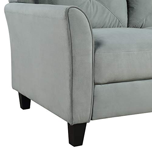 Evedy Living Room Furniture Piece Set Including 3-Seater, Loveseat Chair,Button Tufted Back Comforty Sofas & Couches with Sturdy Metal Legs,Gray（1+2+3 Seat
