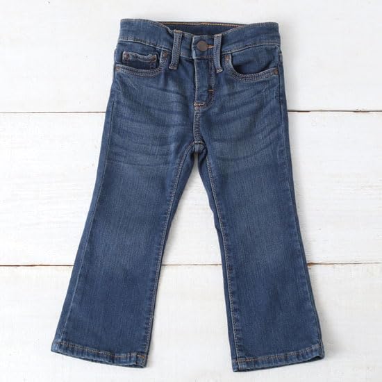 Wrangler baby-boys Five Pocket Boot Cut Jean Dark Blue 0-3 Months