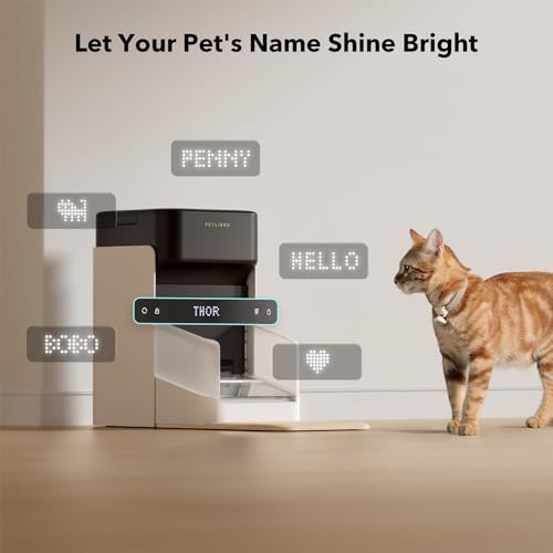 PETLIBRO Upgraded RFID Automatic Cat Feeder, 5G Wi-Fi Automatic Pet Feeder, 3L Auto Cat Feeder App Control with Light Collar Tag, Tag Activated One Automatic Cat Food Dispenser 1-10 Meals Control