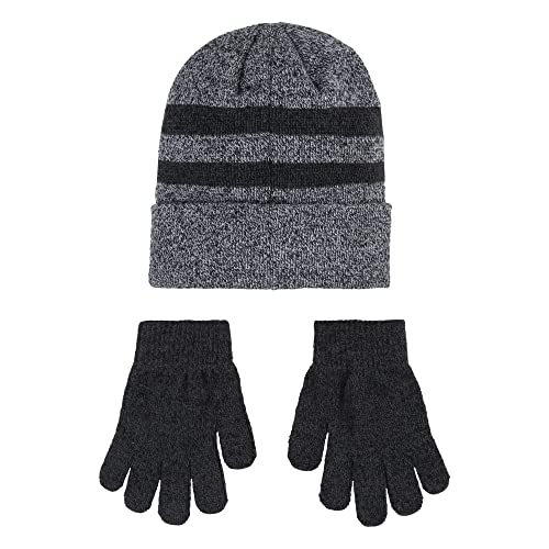 Hurley Boys One And Only Beanie Glove Winter Accessory Set, Grey, 4-7 US