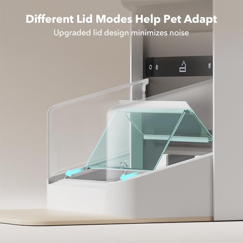 PETLIBRO Upgraded RFID Automatic Cat Feeder, 5G Wi-Fi Automatic Pet Feeder, 3L Auto Cat Feeder App Control with Light Collar Tag, Tag Activated One Automatic Cat Food Dispenser 1-10 Meals Control