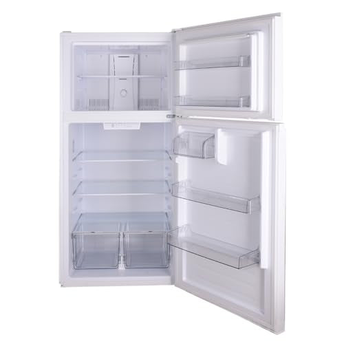 Kenmore 33 in. 20.5 cu. ft. Capacity Refrigerator/Freezer with Full-Width Adjustable Glass Shelving, Humidity Control Crispers, ENERGY STAR Certified, White