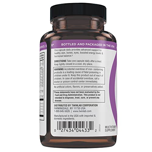 Twinlab TWL Women's Daily One 60 ct & Reserveage Beauty- Resveratrol Gummies 100 mg, Antioxidant Supplement for Heart Health, Antioxidant Supplement Supports Healthy Aging, Vegan