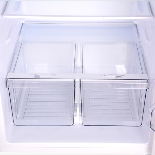 Kenmore 33 in. 20.5 cu. ft. Capacity Refrigerator/Freezer with Full-Width Adjustable Glass Shelving, Humidity Control Crispers, ENERGY STAR Certified, White