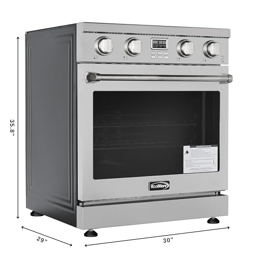 KoolMore KM-SER-30SS 30 in. Professional Electric Range with 14900W of Power, 240V in Stainless-Steel