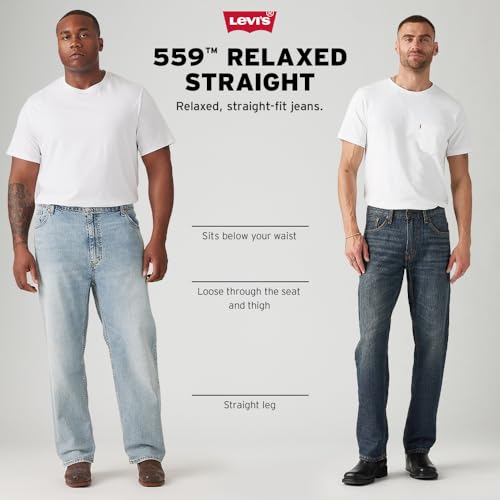 Levi's Men's 559 Relaxed Straight Jeans (Also Available in Big & Tall), Steely Blue, 48W x 29L