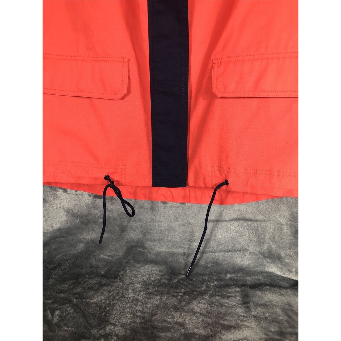 Crown & Ivy Woman's Jacket  Blue Orange White Hooded Adult Size Small