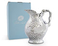 Arthur Court Metal Vineyard Pitcher Grape Pattern Sand Casted in Aluminum with Artisan Quality Hand Polished Design Tarnish Free Water Jug for Hot / Cold Water, Ice Tea and Juice Beverage 10 inch Tall