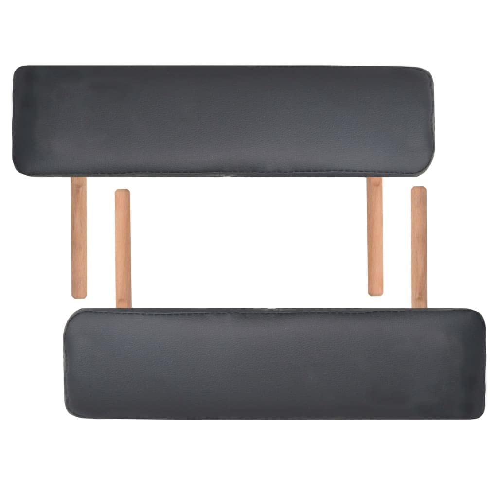 CUMYZO 3-Zone Folding Massage Table and Stool Set 3.9" Thick Black,Health & Beauty Personal Care Massage & Relaxation Massage Tables