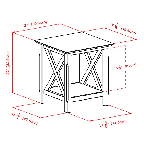 Winsome Xola 20W x 19.13-Inch D End Table, Cappuccino (40420)