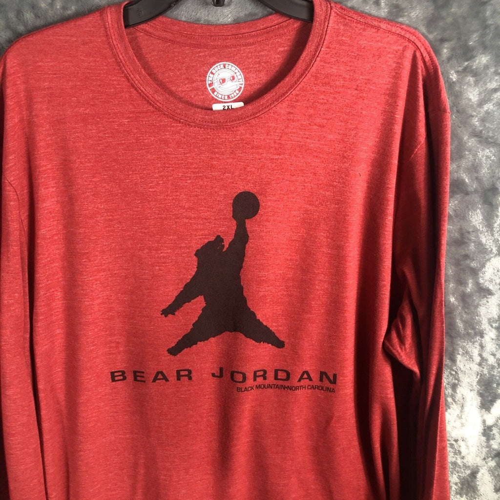 The Duck Company Bear Jordan Unisex Long Sleeve Shirt Black Mountain North Carolina 2x