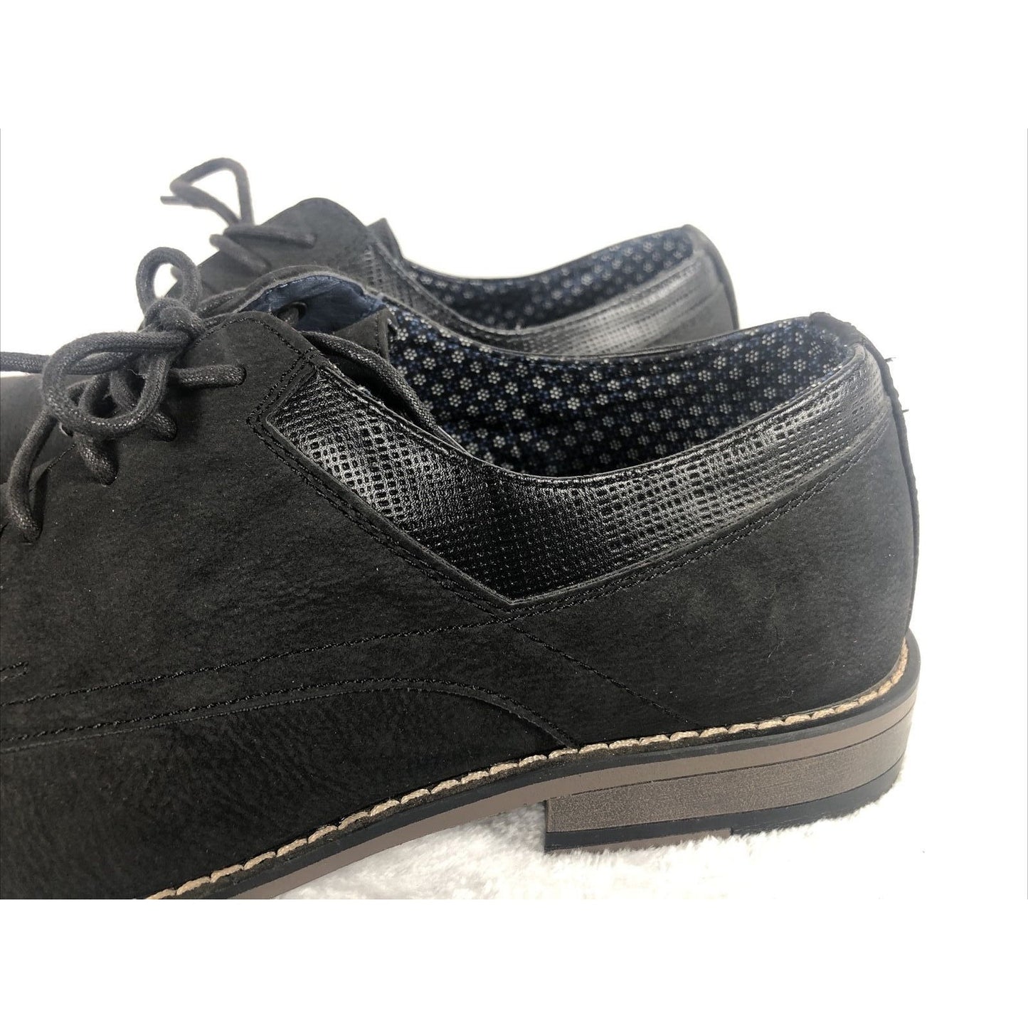 Perry Ellis Shoes Men's Portfolio Ultra Foam Black Dress Shoes Sz 13