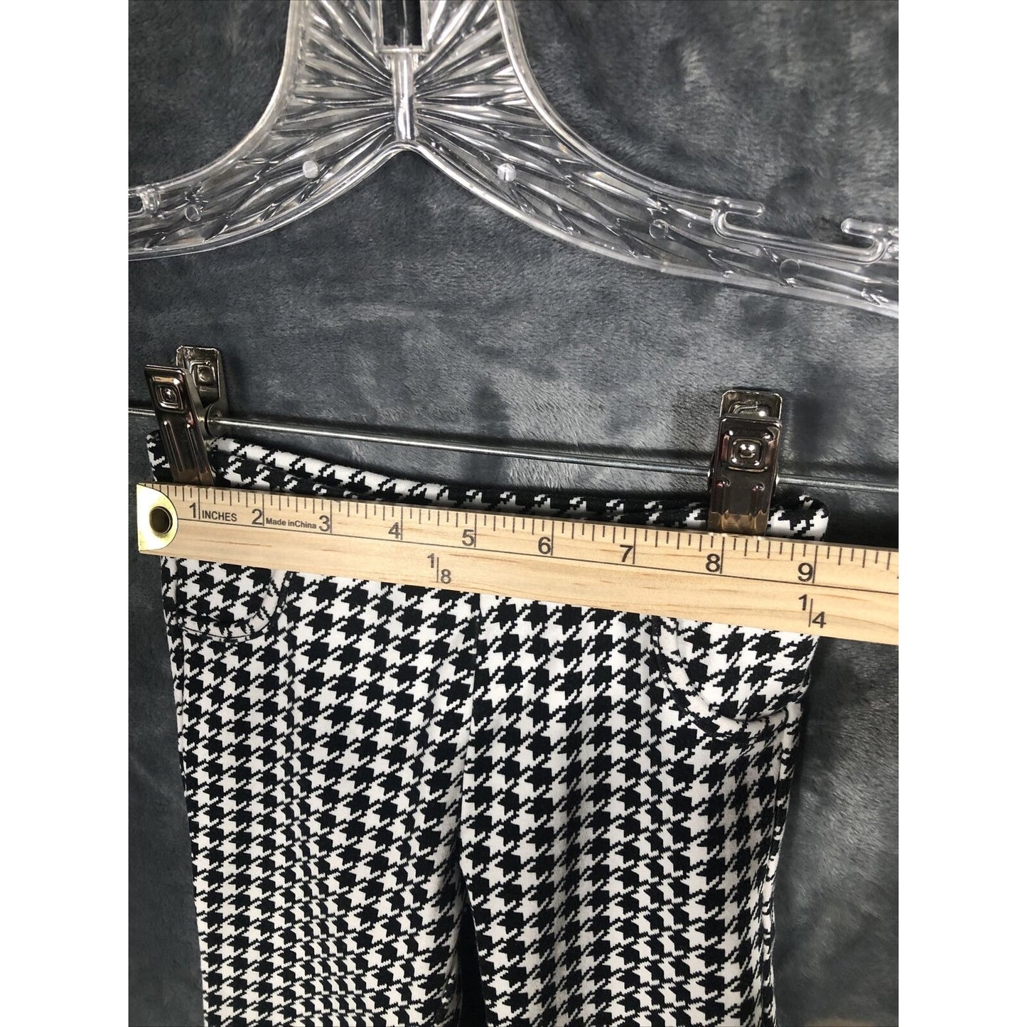 Old Navy Girls Black And White Dog Tooth Stretch Pants Size 5 Toddler
