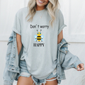 Bee Graphic T-Shirt, Cute Cartoon Bee Tee, Fun Bee Lover Gift, Gender-Neutral Outfit, Comfy Printed Novelty Shirt