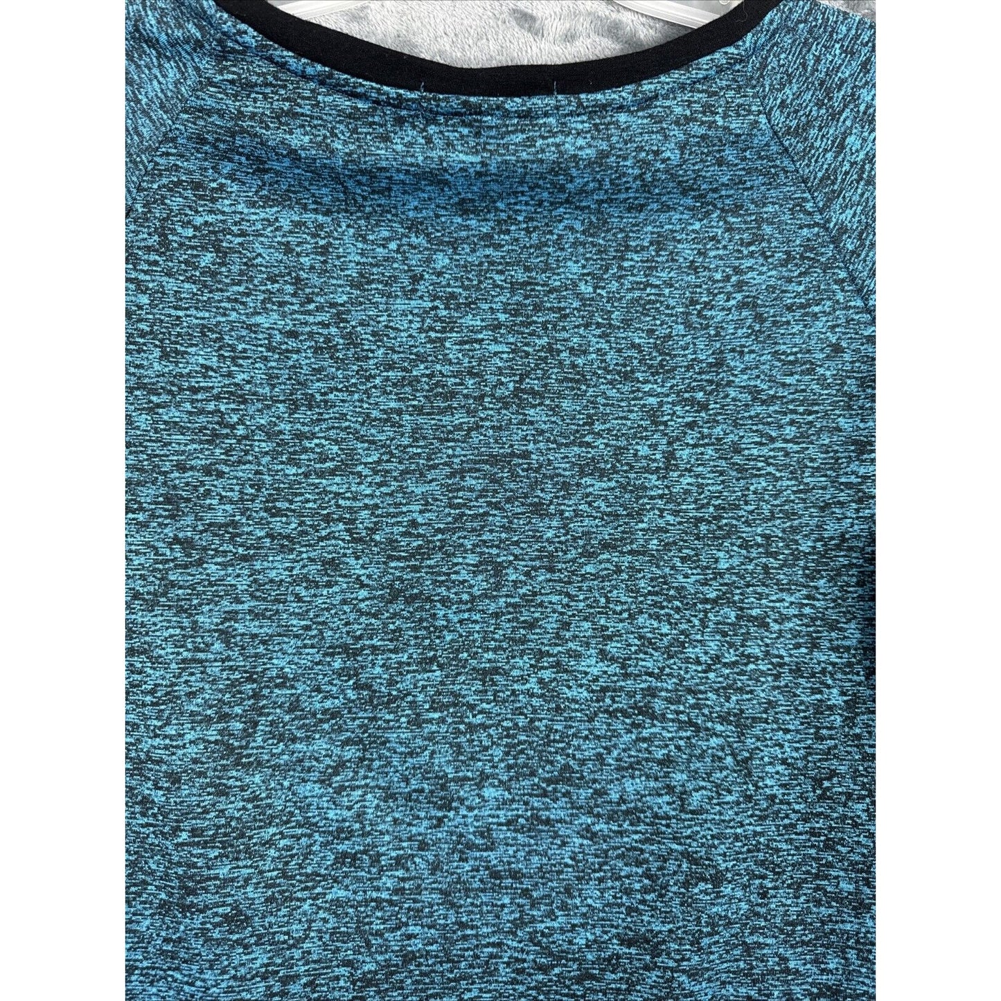 MISS FORTUNE Womens Active Wear Exercise Top Yoga Shirt Blue/Black Adult Small