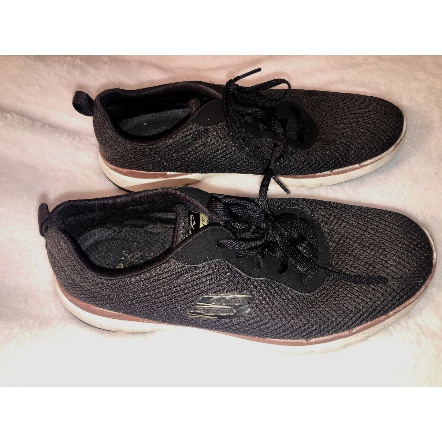 SKECHERS LITE WEIGHT WALKING RUNNING ATHLETIC SHOES MENS SIZE 9 BLACK