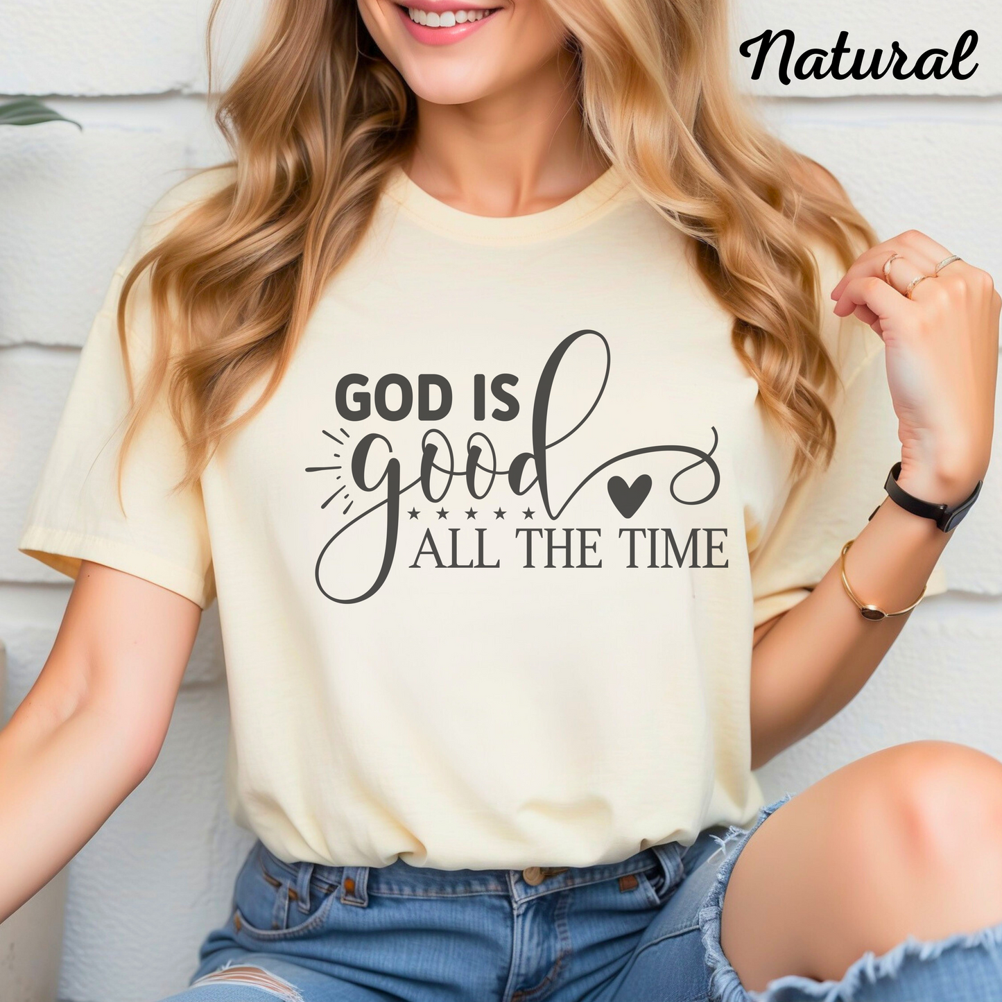 Inspirational White T-Shirt, God is Good Tee, Christian Faith Shirt, Casual Spiritual Apparel, Religious Motivational Top, Faith-Based Gift