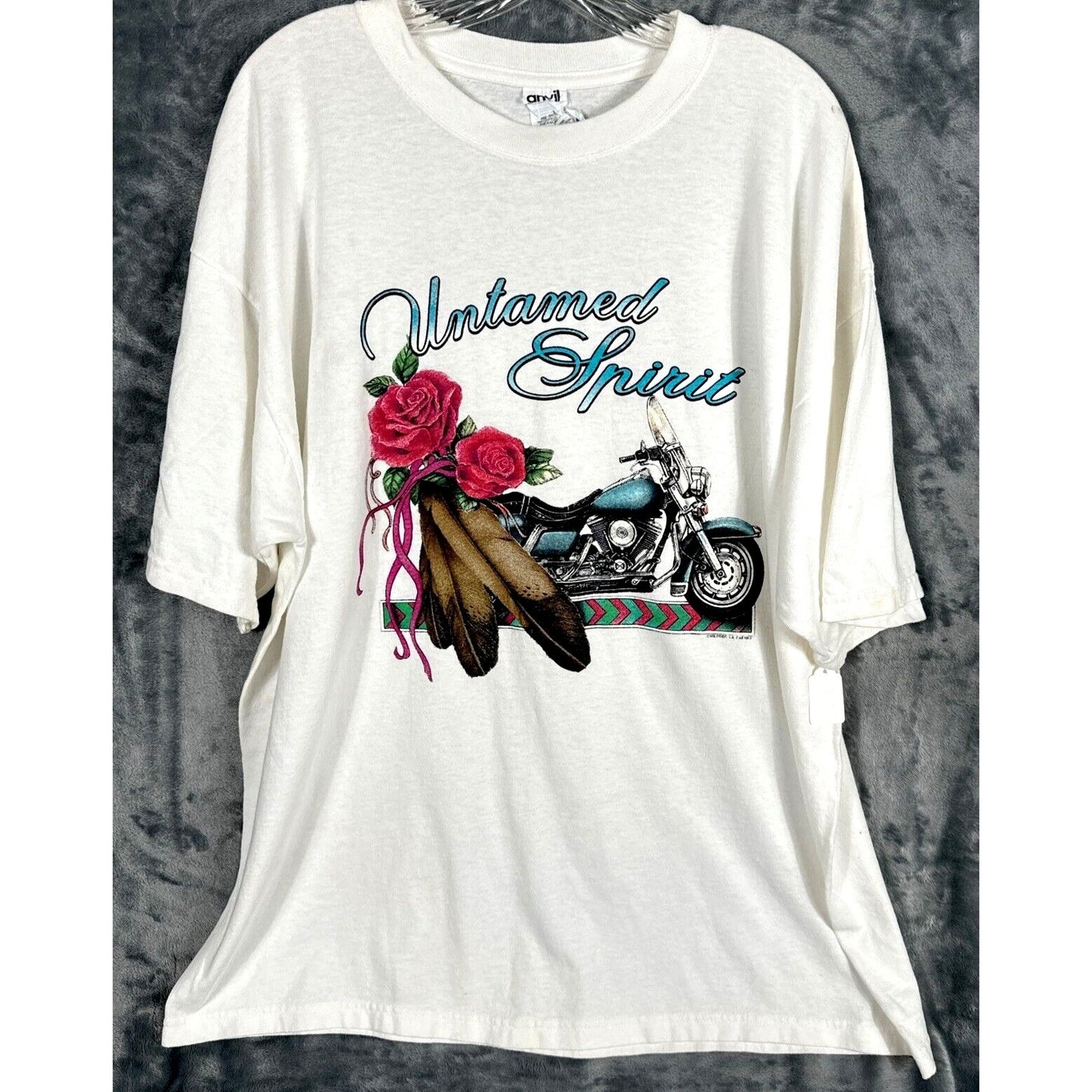 Anvil Women’s Biker T-Shirt “Untamed Spirit” Adult 2X Large Shirt