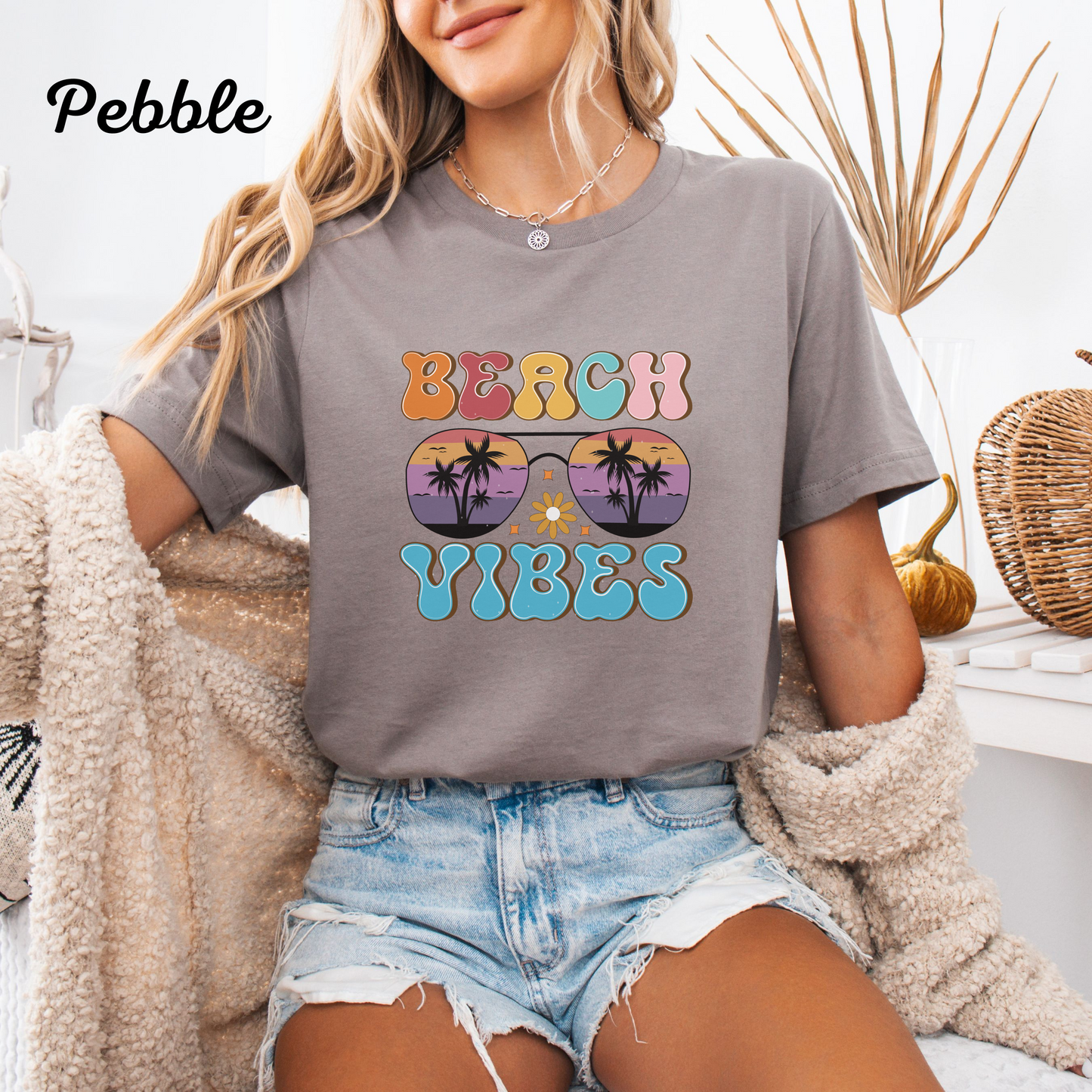 Beach Vibes Retro Sunset T-Shirt