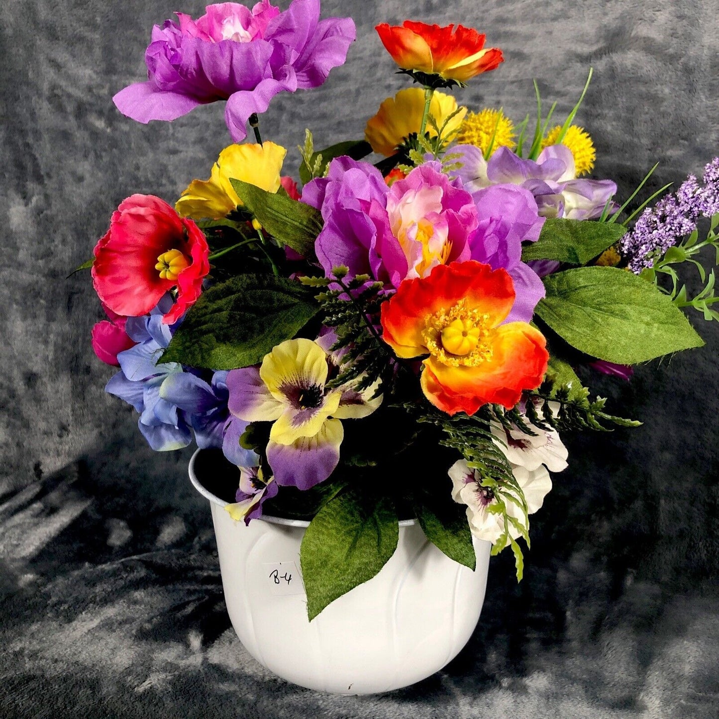 Artificial Flower Arrangement Spring Colors Floral Centerpiece Mixed Flowers