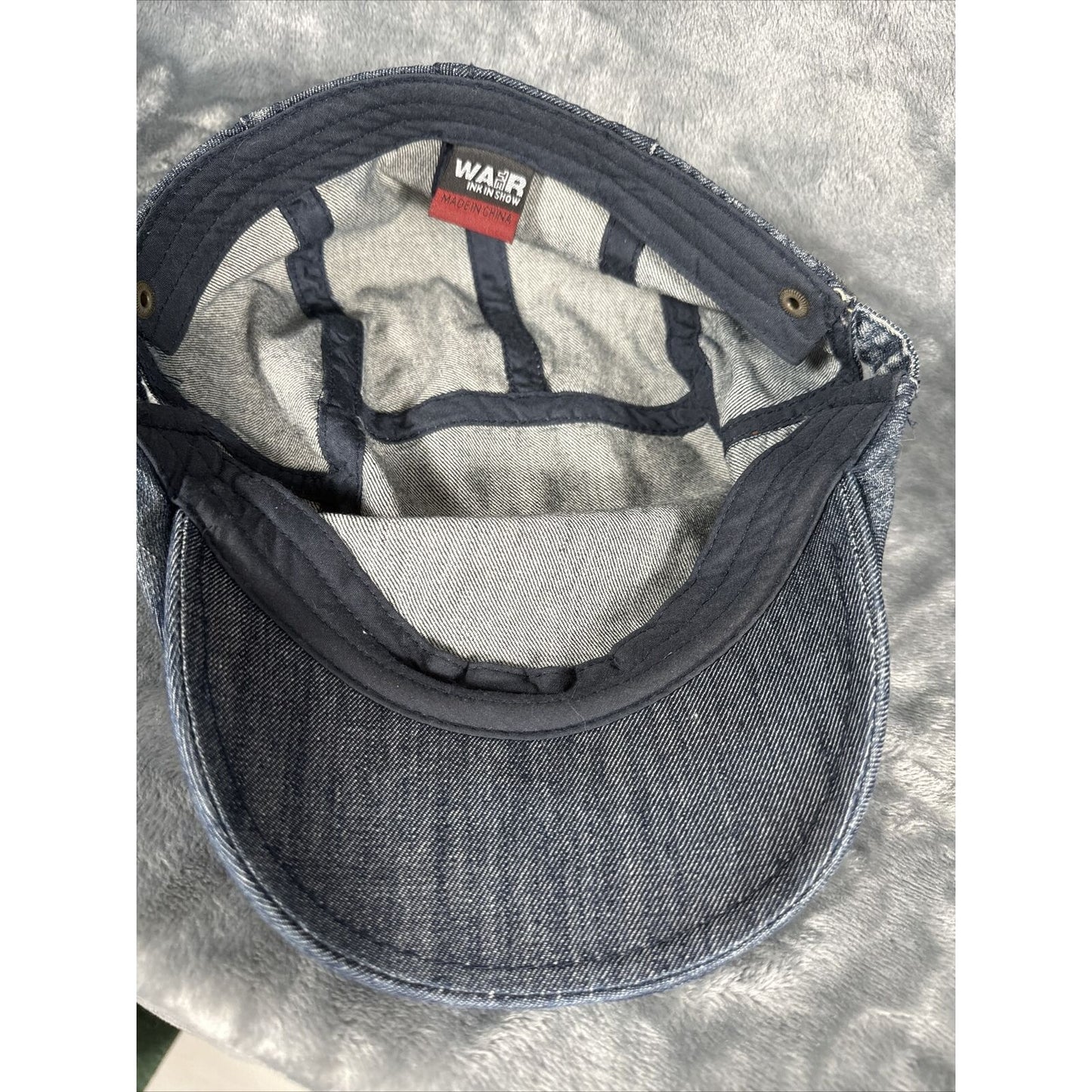 Water Ink In Show Denim Gatsby Cap Newsboy Cabbie Golf Driving Flat Beret Hat