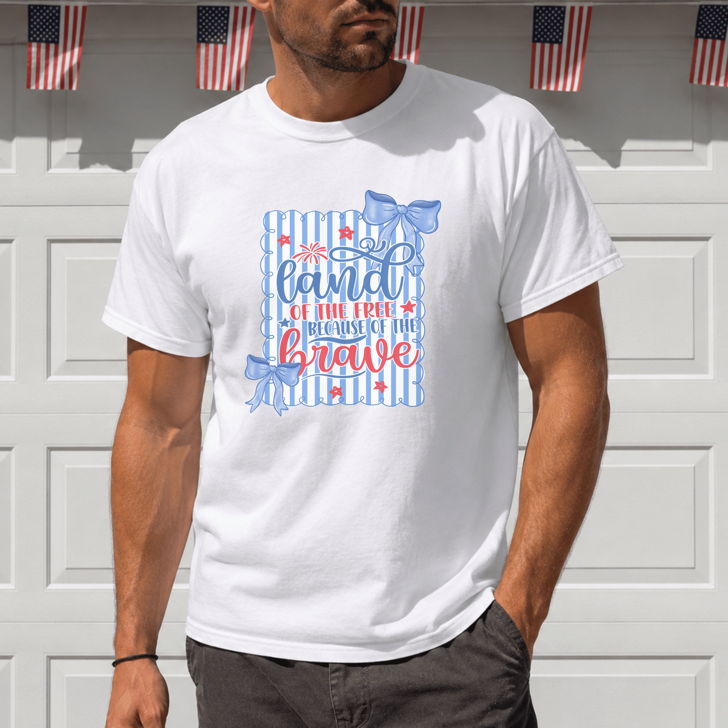 Land of the Free Patriotic Shirt, Customizable USA T-Shirt, Independence Day Tee, Soft Cotton Top, Gift for Patriots, American Pride