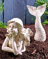BGBWBFBR Handmade Mermaid Statue Set with Blue and White Starfish: A Beautiful Addition to Your Home Décor