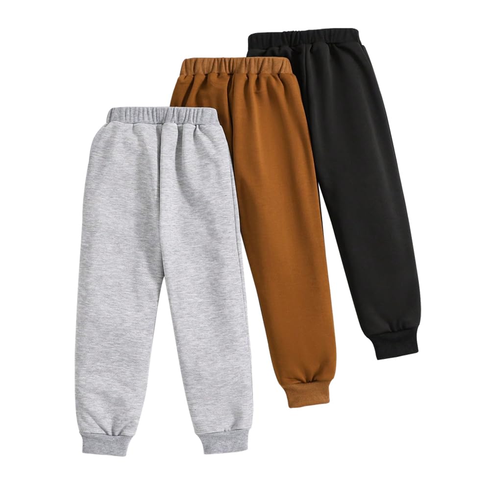 Nivne Tco Toddler Boy Pants - 3 Pack Sweatpants - Dinosaur Graphic Print Toddler Jogger Pants (7 Years)