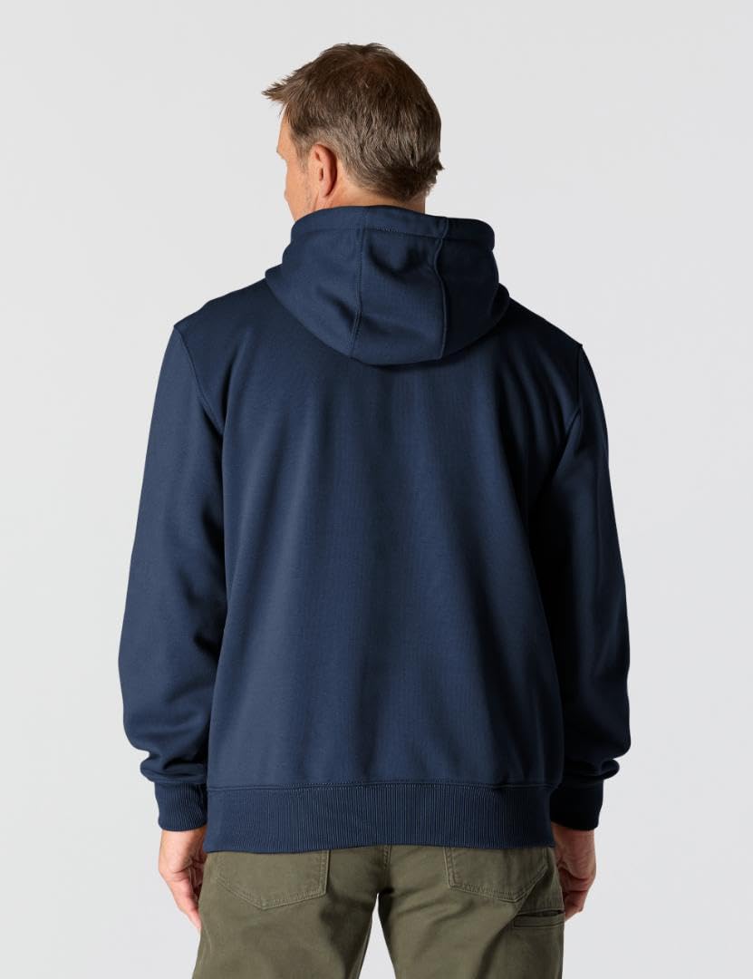 Carhartt Men's Rain Defender Paxton Heavyweight Hooded Zip Mock Neck Sweatshirt,New Navy,Large