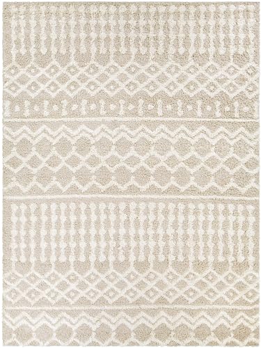 Livabliss Hapsburg Moroccan Shag Area Rug, 7'10" x 10'2, Beige
