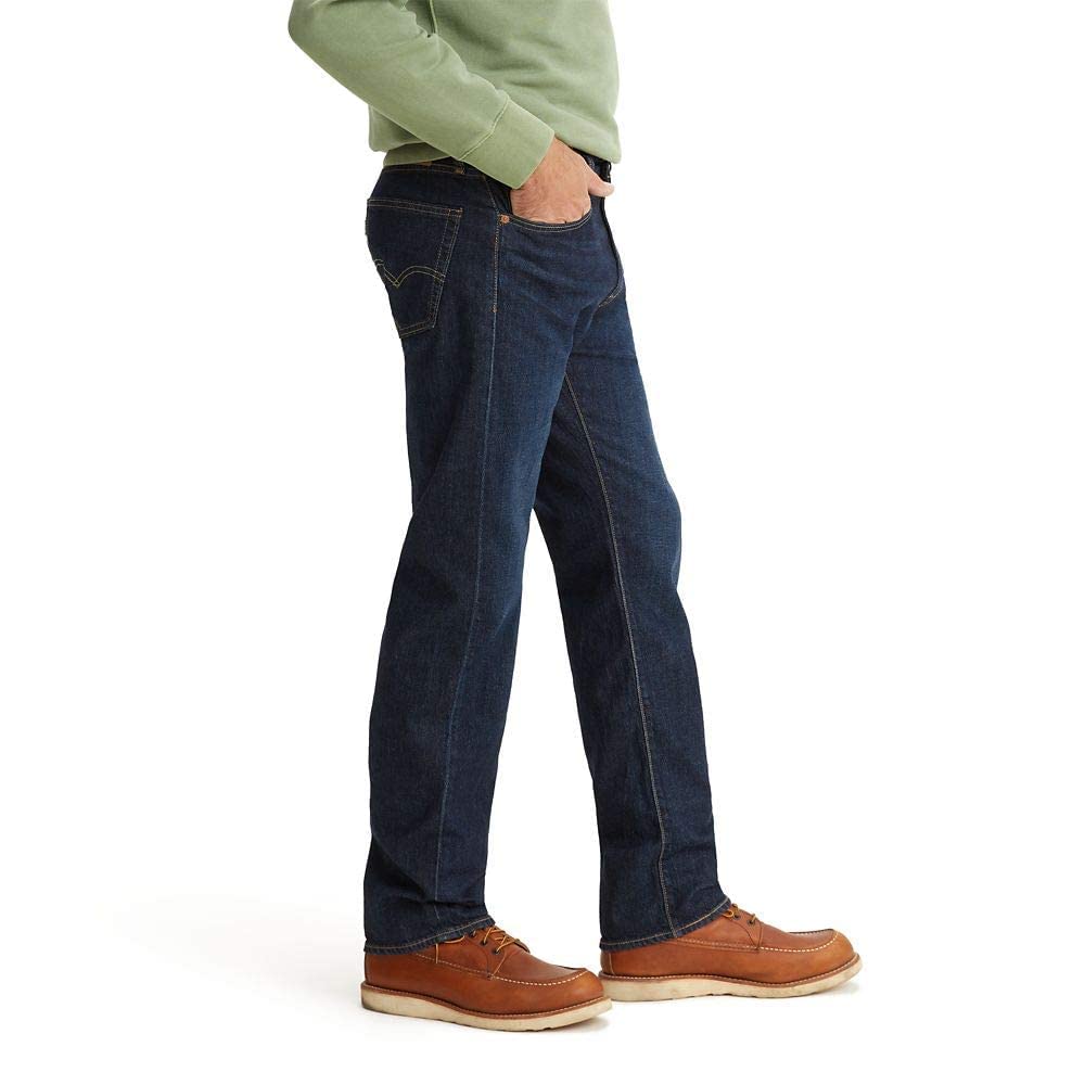 Levi's Men's 505 Regular Fit Jeans (Also Available in Big & Tall), Nail Loop Knot-Dark Indigo, 36W x 29L