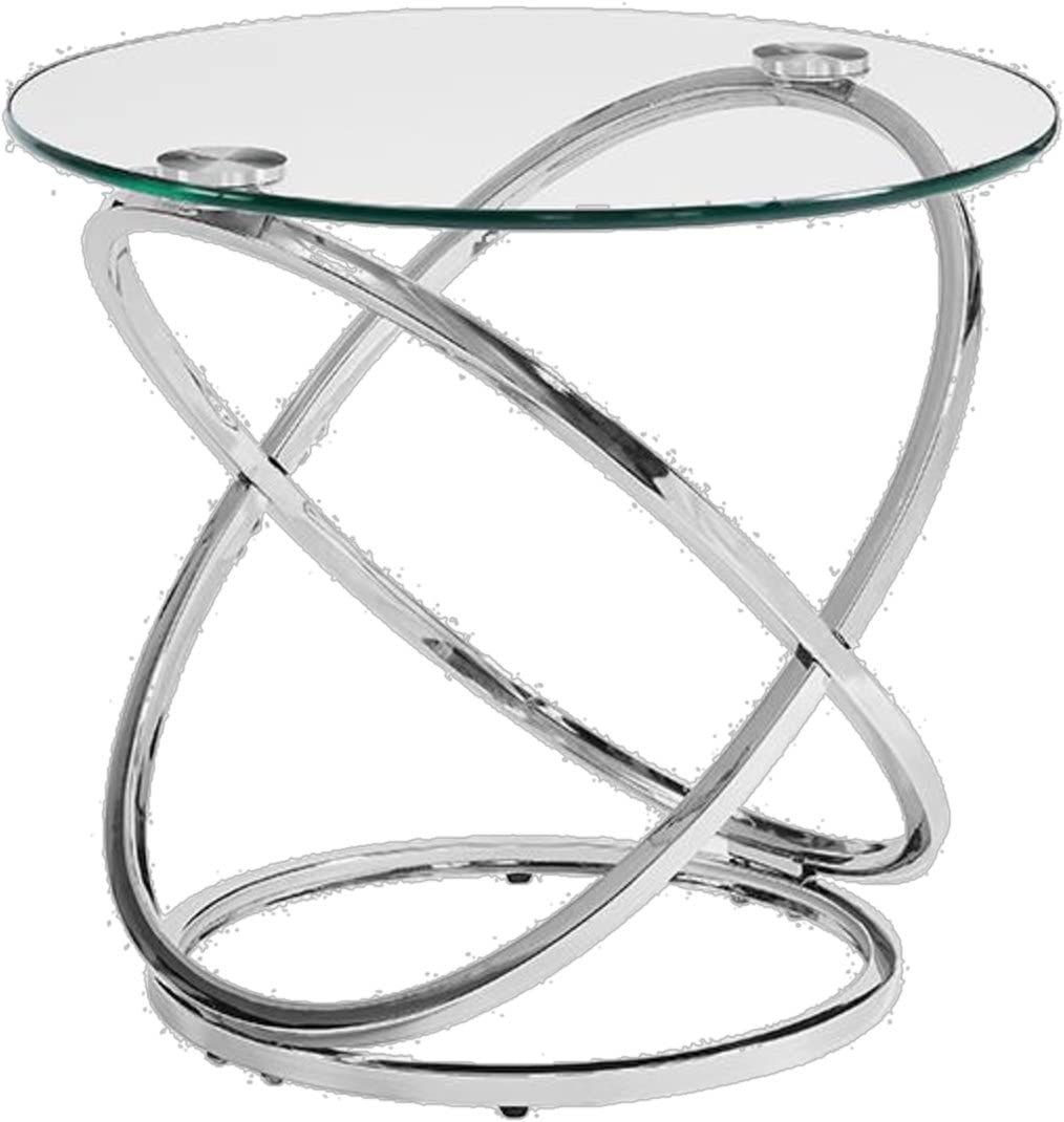 Bernards Atomic 3 Pk Metal Set Occasional Tables, Silver