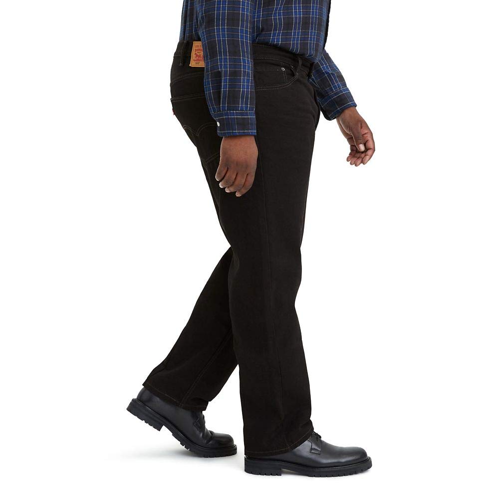 Levi's Men's 505 Regular Fit Jeans (Also Available in Big & Tall), Black-Discontinued, 48W x 32L