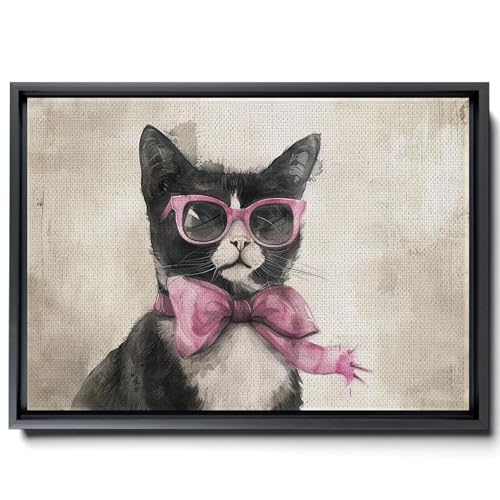Nursery Cat Print, Kitten, Personality Cats with Accessories, Girls Wall Art, Baby Girl Room Decor, Cat Wall Art, Retro Art Print, Wall