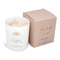 ‎ava concept - Crystal Candle Rose - Quartz French Vanilla Scented - Soy Candles - Home Decor Aromatherapy - Glass Jar Birthday, Wedding Gift Set for Women 10 oz