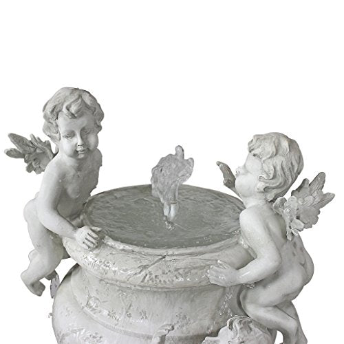 design TOSCANO Water Fountain - 4 Foot Tall Cherubs at Play Garden Decor Fountain - Outdoor Water Feature