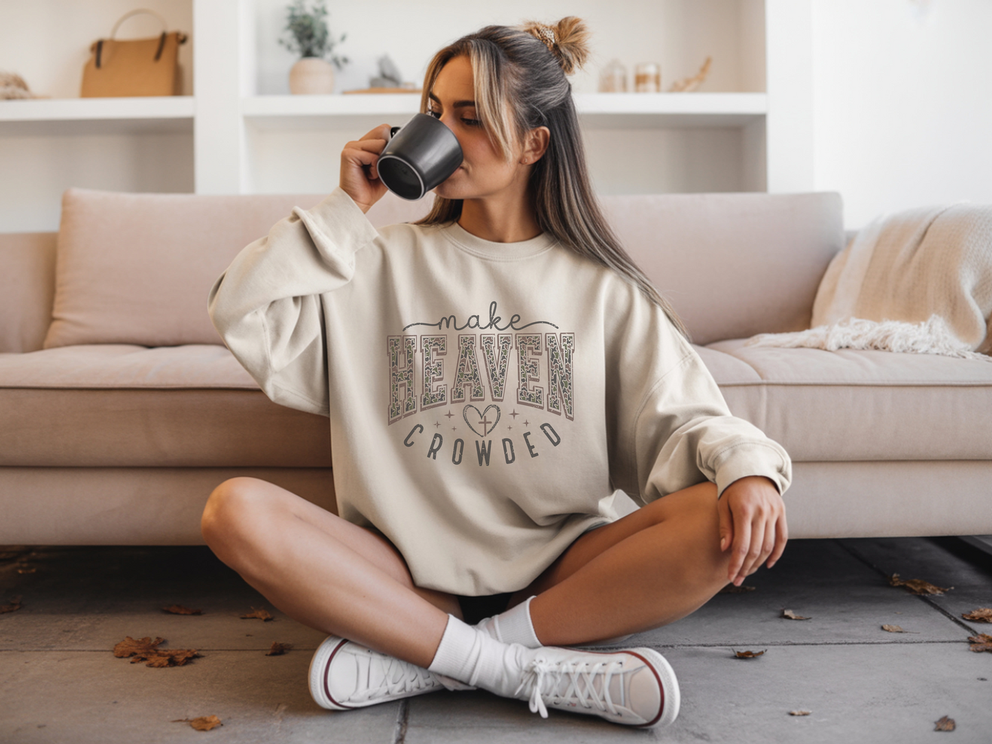 Christian Apparel Unisex Sweatshirt, Religious Crewneck, Camo Print, Spiritual Comfort, Inspirational Gift, Faith-Based Clothing, Positive