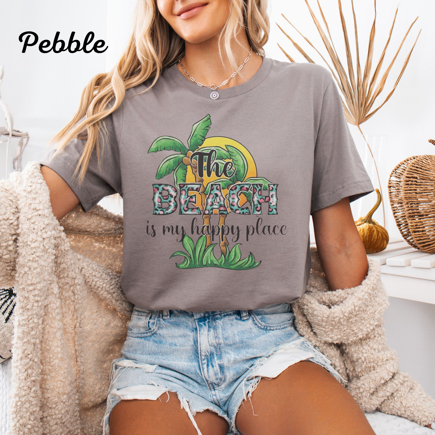 The Beach Is My Happy Place | Coastal Vibes Tee