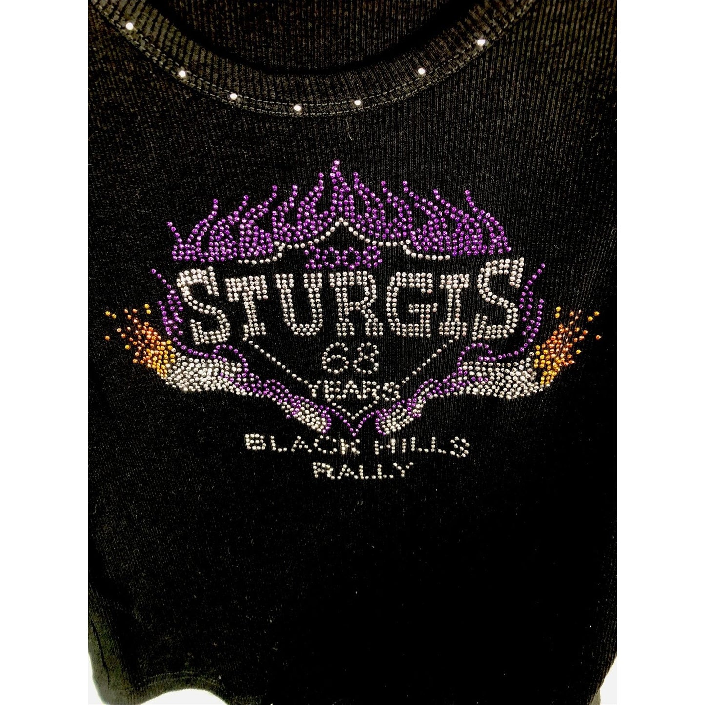 Bikers Design Sturgis Woman’s Black Hills Rally Black Studded Tank Top XXL