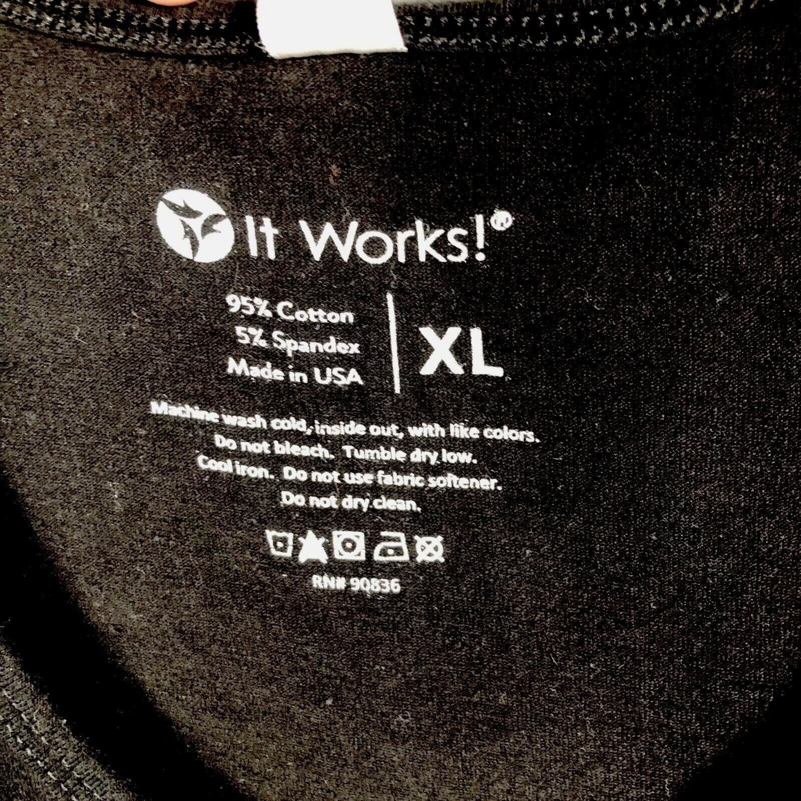 It works Woman’s Tops XL ￼Black Have You Tried That Crazy Wrap Thing It Works ￼
