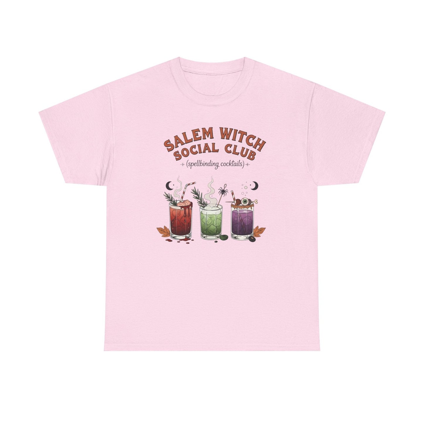 Womans Halloween T Shirt Salem Witch Social Club Top Witchy Fall Spooky Season