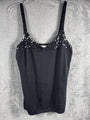 Old Navy Black Sequin Embellished Knit Tank Top Womens M