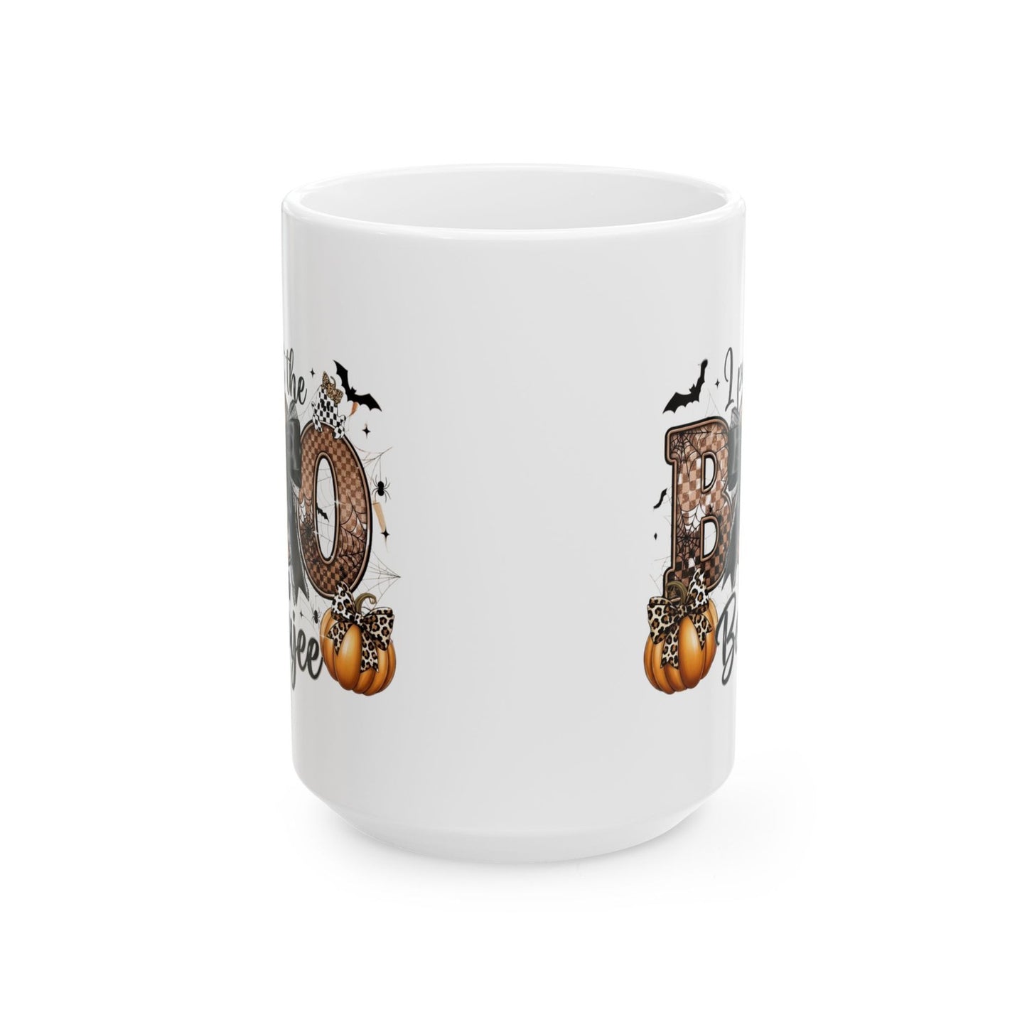 Halloween Coffee Cup Ceramic Mug I Put The Boo in Boujee Cute Fall Pumpkin Gift
