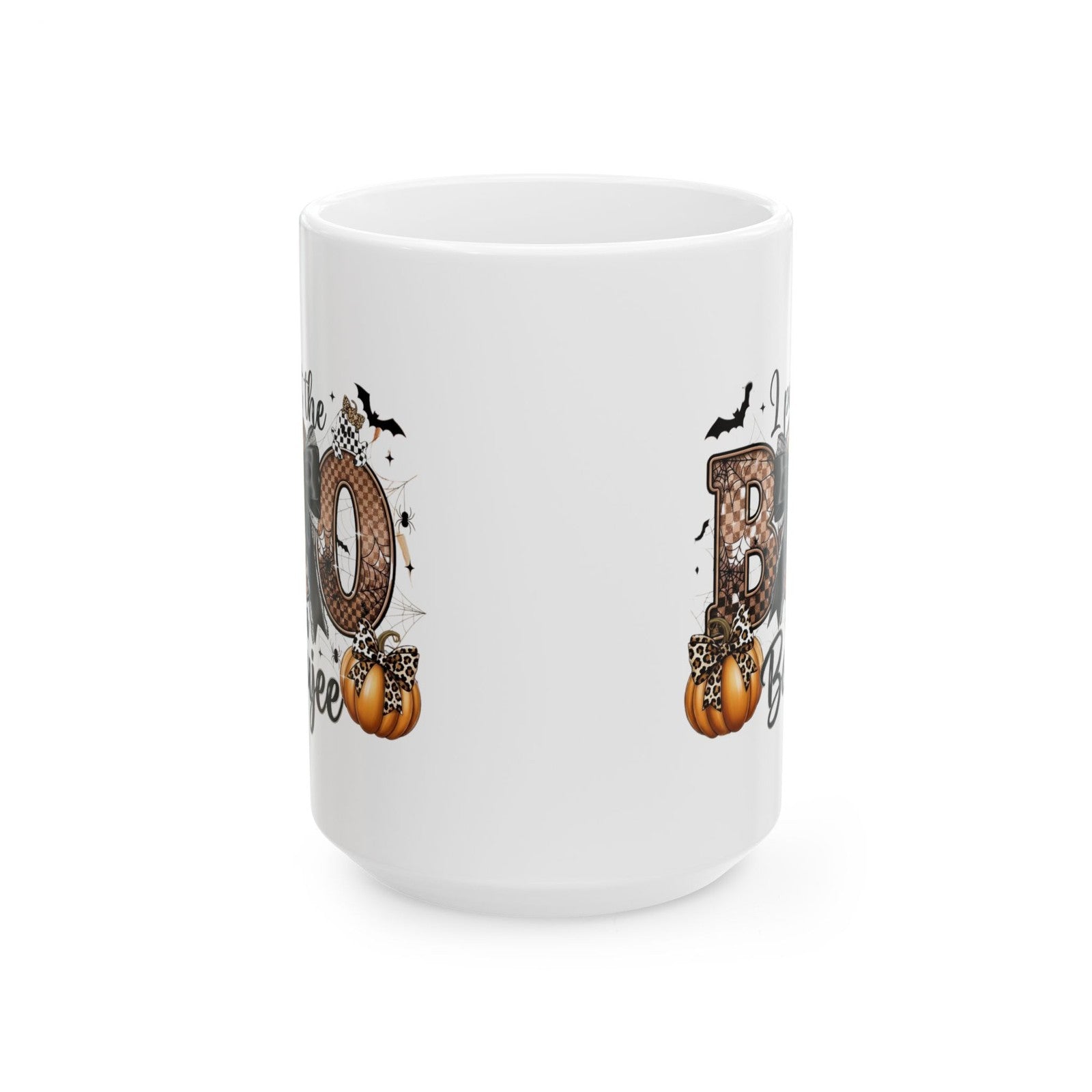 Halloween Coffee Cup Ceramic Mug I Put The Boo in Boujee Cute Fall Pumpkin Gift