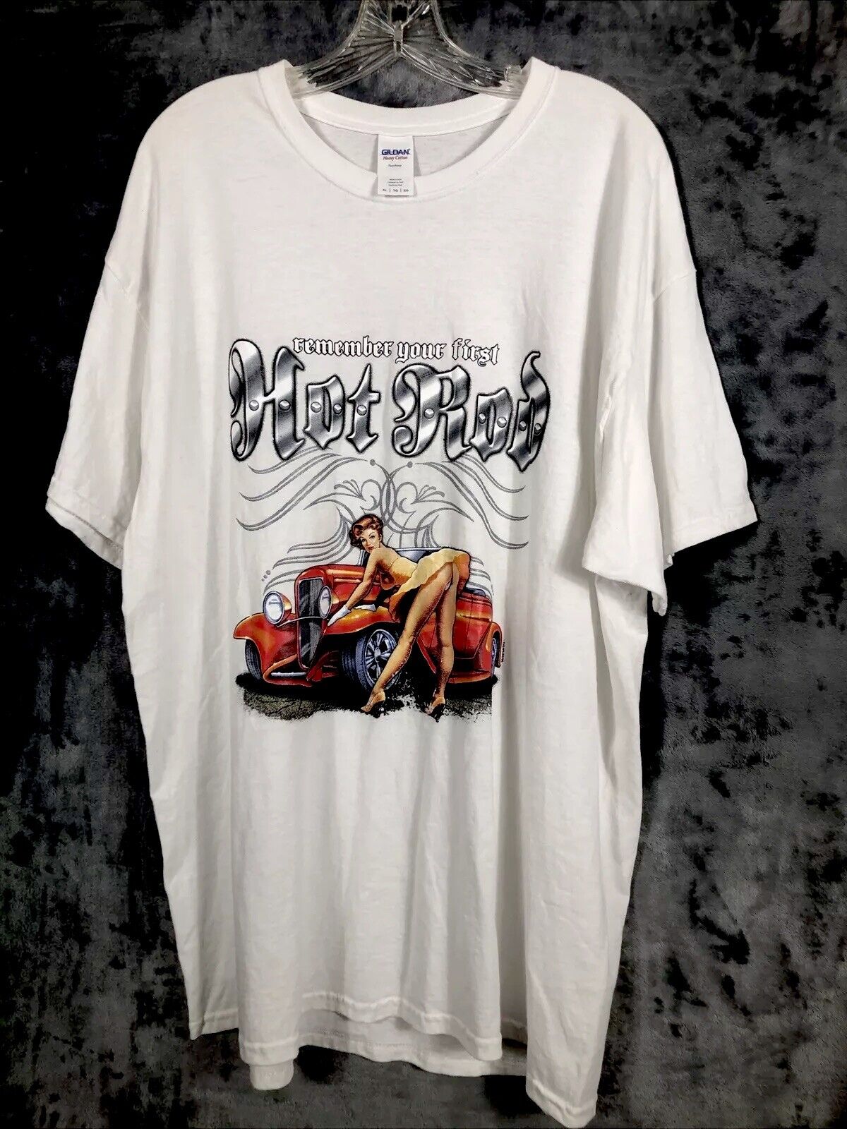 Men’s T-Shirt Hot Rod Racing Shirt Size Extra Large
