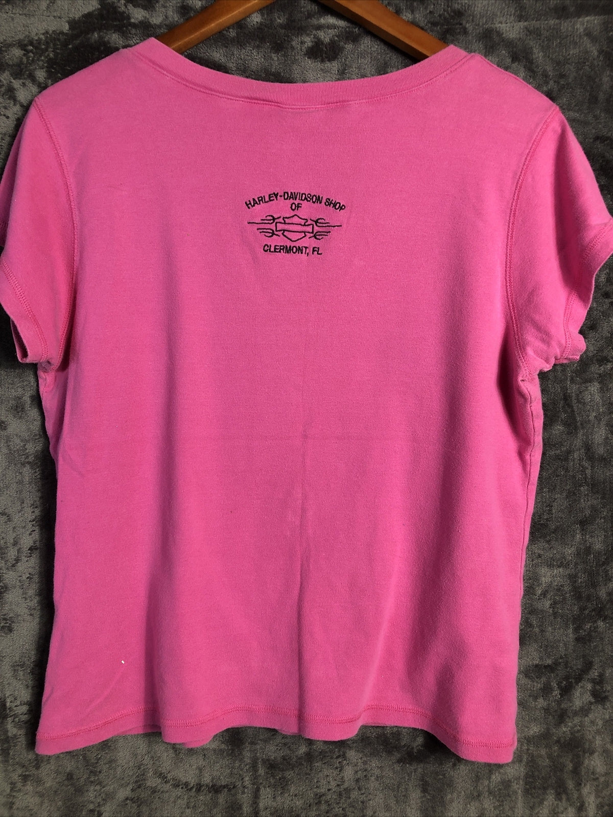 Harley Davidson Woman's T Shirt Pink  Tee Shirt X-Large Embroidered
