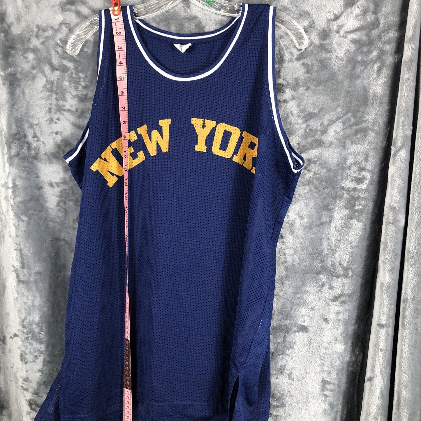 Mens Tank Top New York Jersey Blue Mens Size Large Shirt