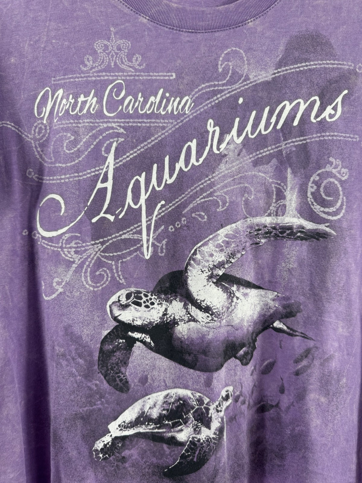 Womens North Carolina Aquarium Graphic Tee Purple By EMI Size L